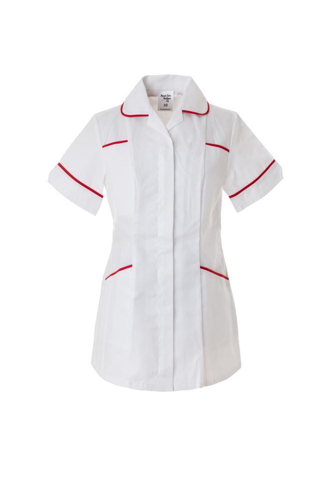 Tunic White With Red Trim